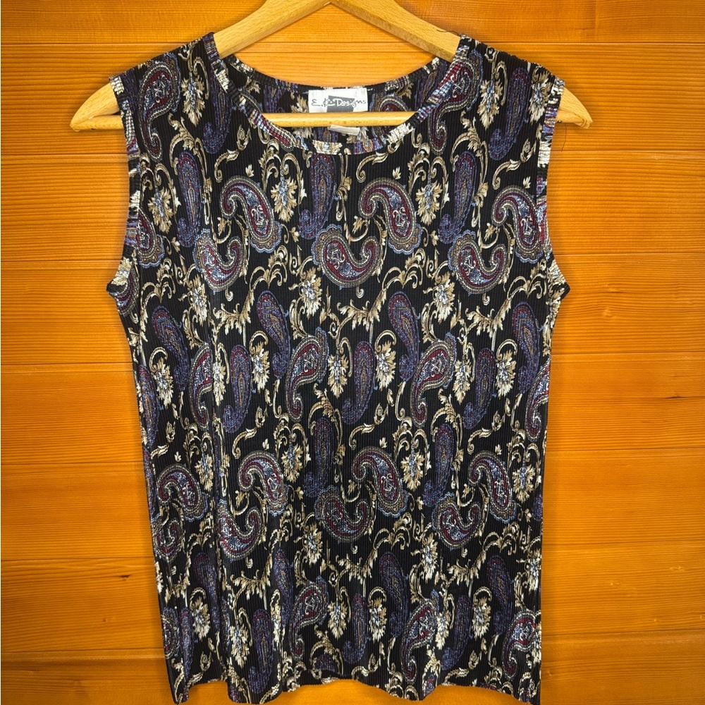 Vintage Stretchy Paisley Tank